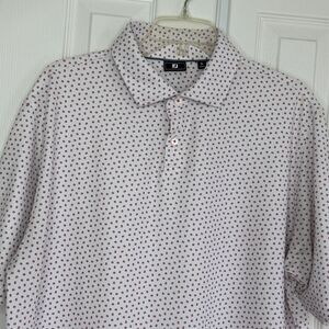 Footjoy Men's Bounce Print Pique  Short Sleeve Golf Polo Shirt Size XL